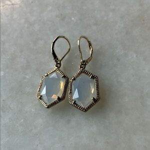 Elegant Gold and White Earrings